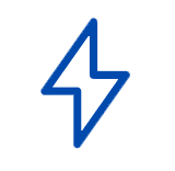Blue Lightning Bolt Icon